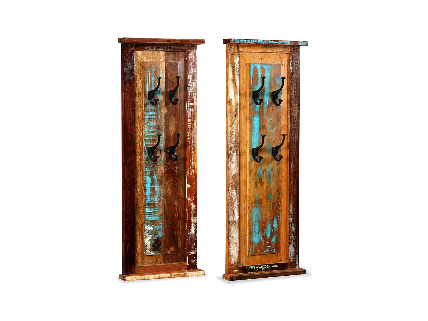 Mâcon  Kapstokken 2 st 38x100 cm massief gerecycled hout