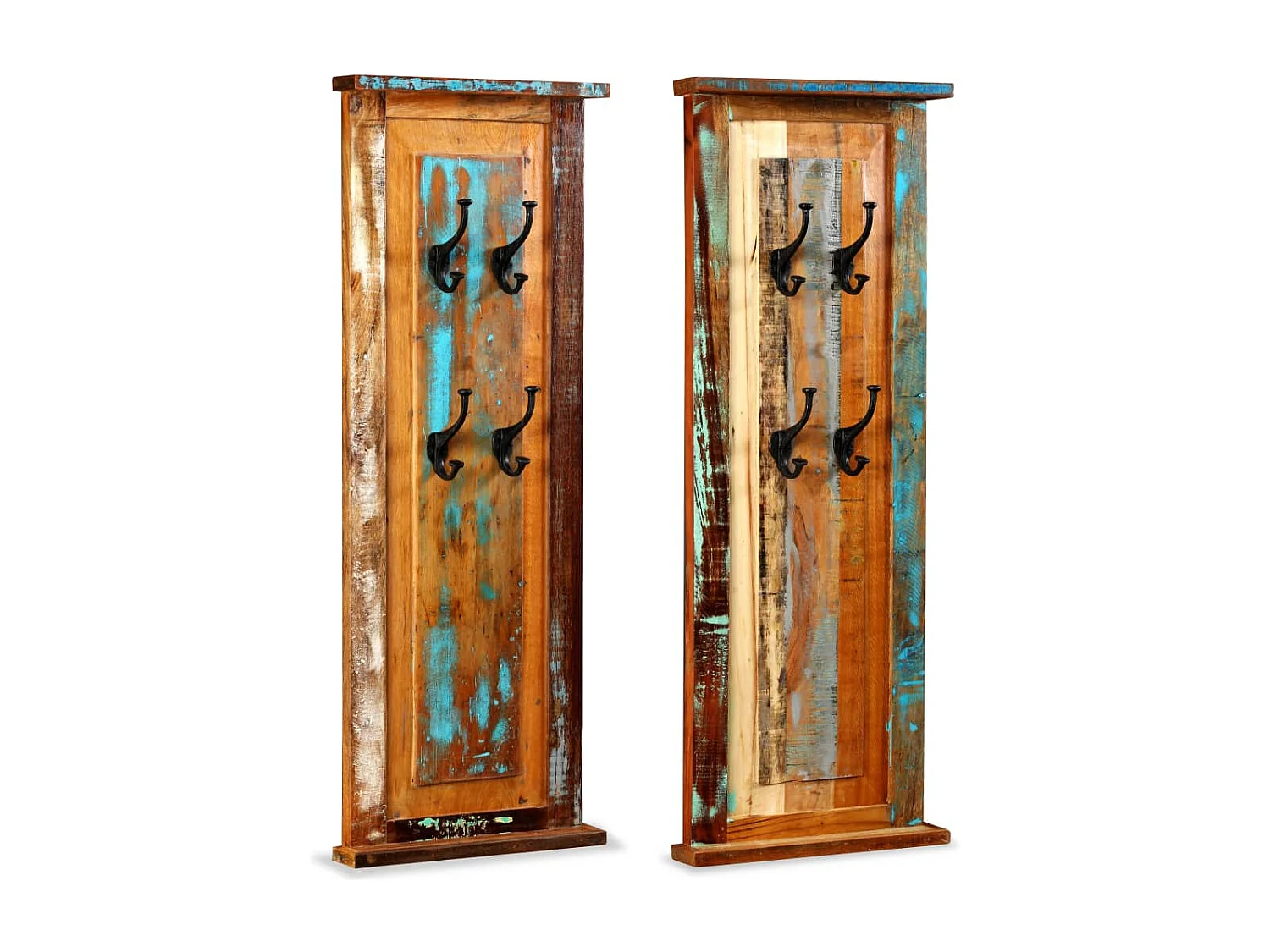 Mâcon  Porte-manteau 2 pcs Bois de récupération massif 38x100 cm