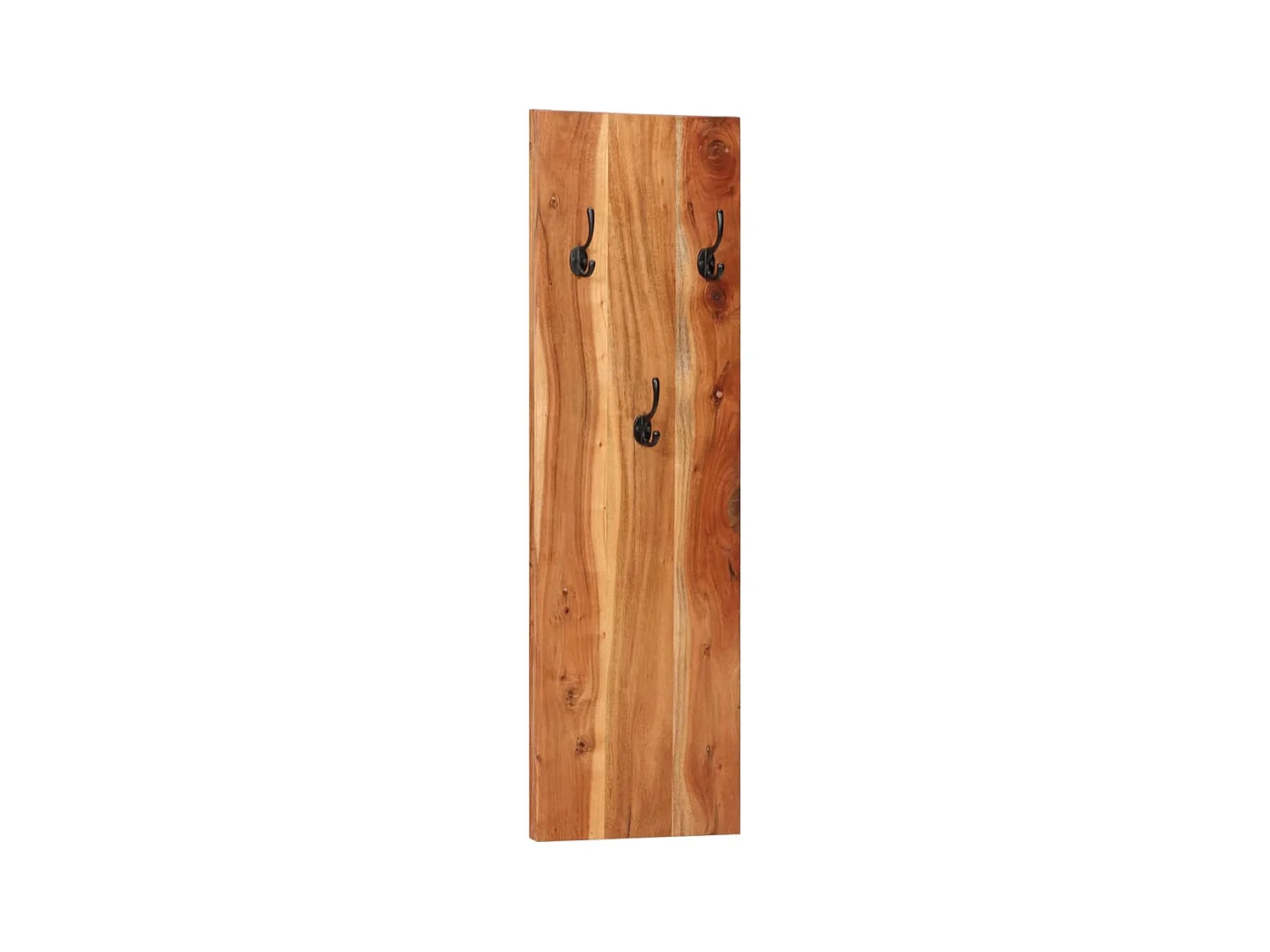 Folker  Porte-manteaux muraux 2 pcs 36x3x110 cm Bois d'acacia massif