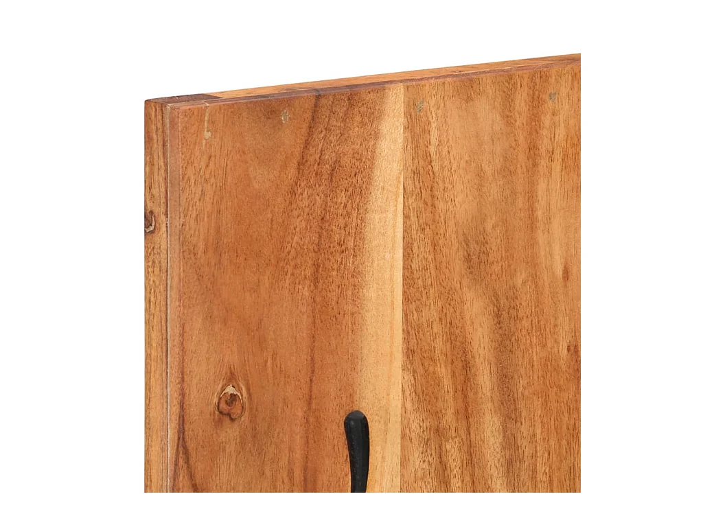 Folker  Porte-manteaux muraux 2 pcs 36x3x110 cm Bois d'acacia massif