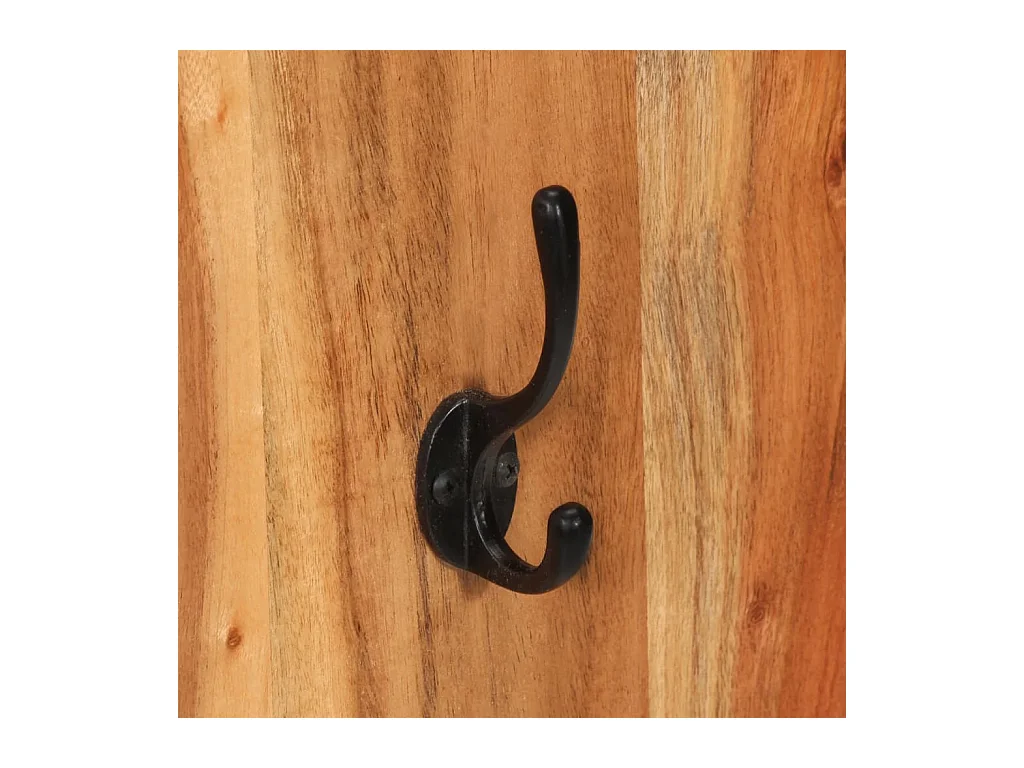 Folker  Porte-manteaux muraux 2 pcs 36x3x110 cm Bois d'acacia massif