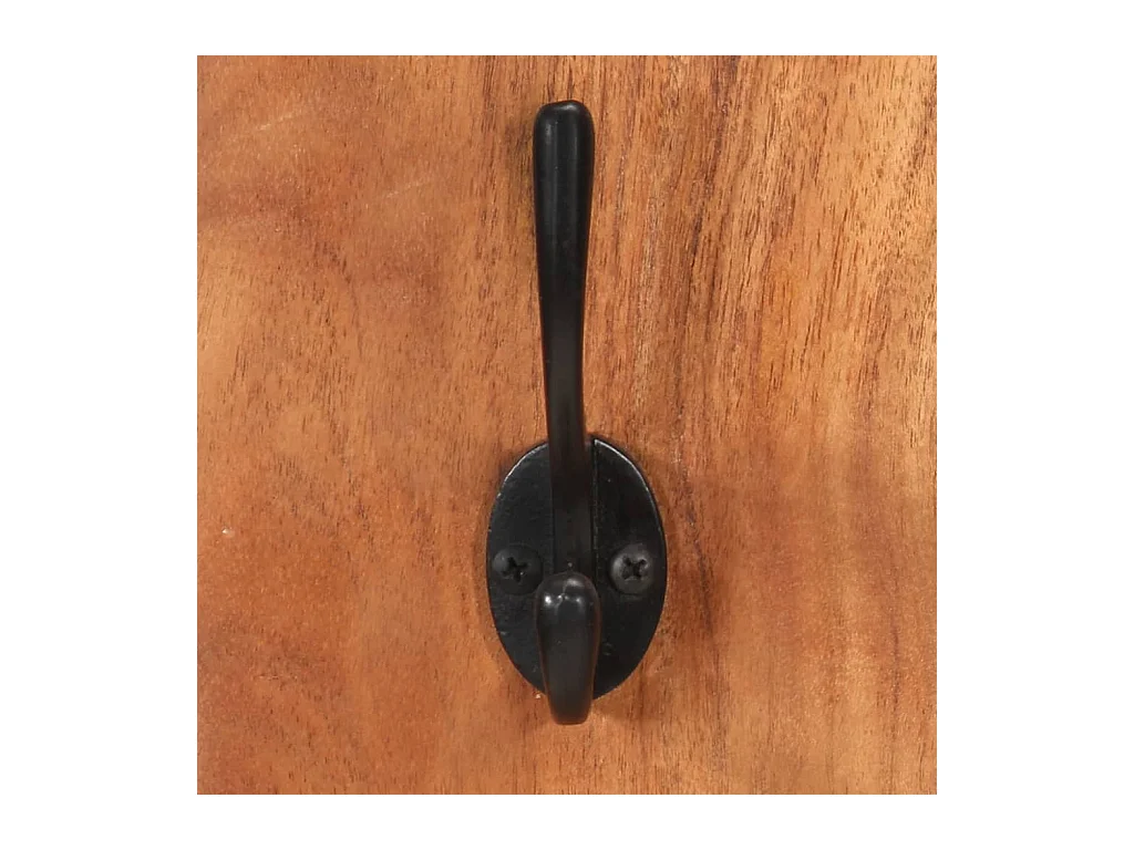 Folker  Porte-manteaux muraux 2 pcs 36x3x110 cm Bois d'acacia massif