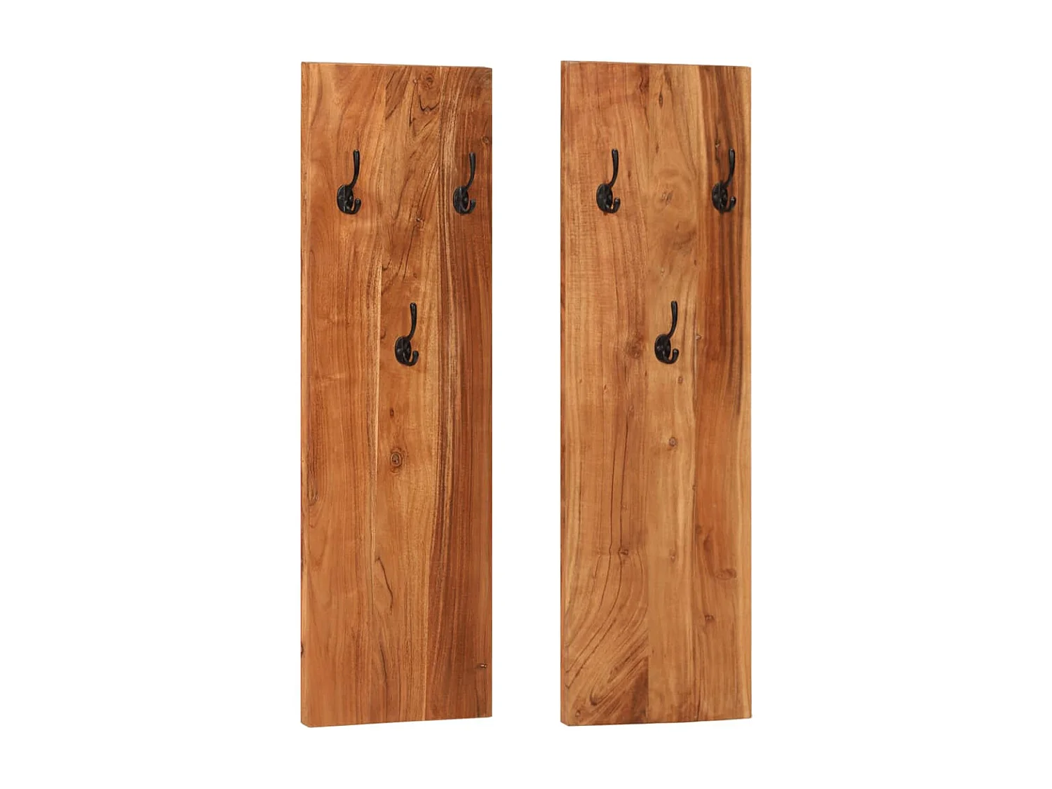 Folker  Wandkapstokken 2 st 36x3x110 cm massief acaciahout