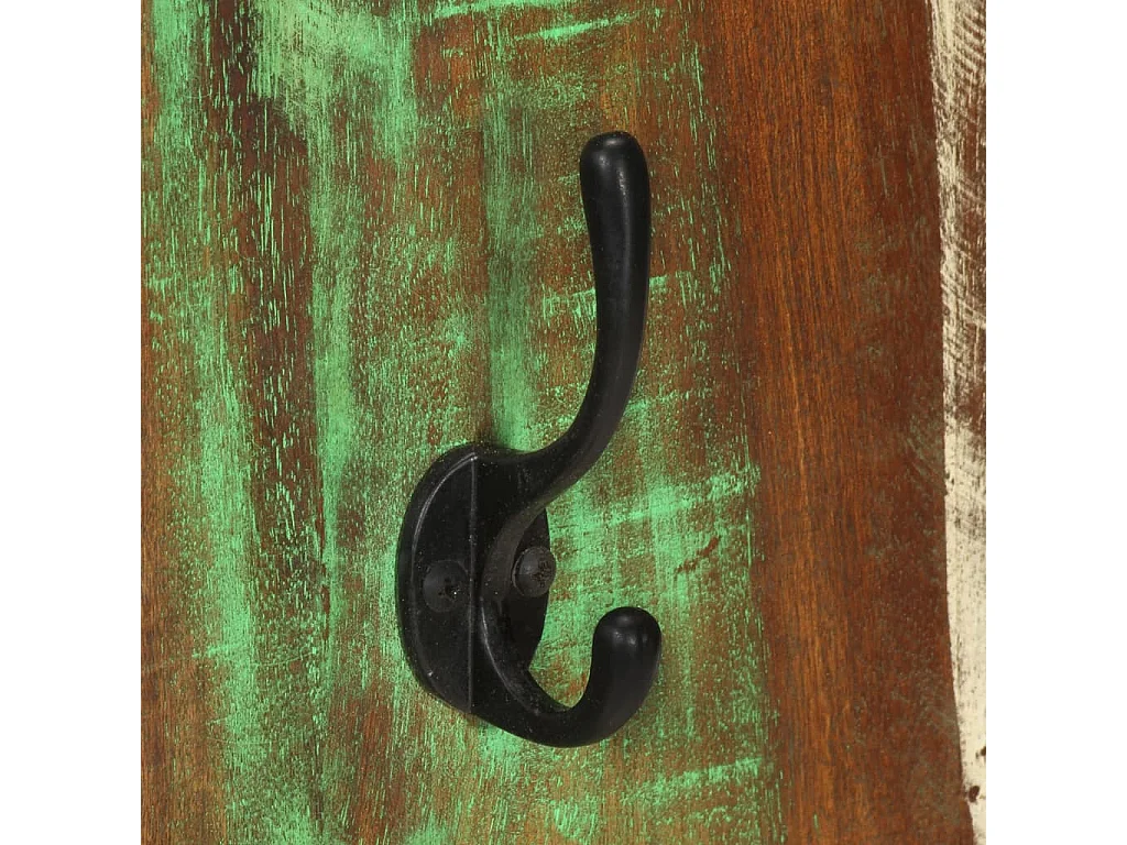 Folker  Porte-manteau mural 2pcs 36x3x110cm Bois massif de récupération