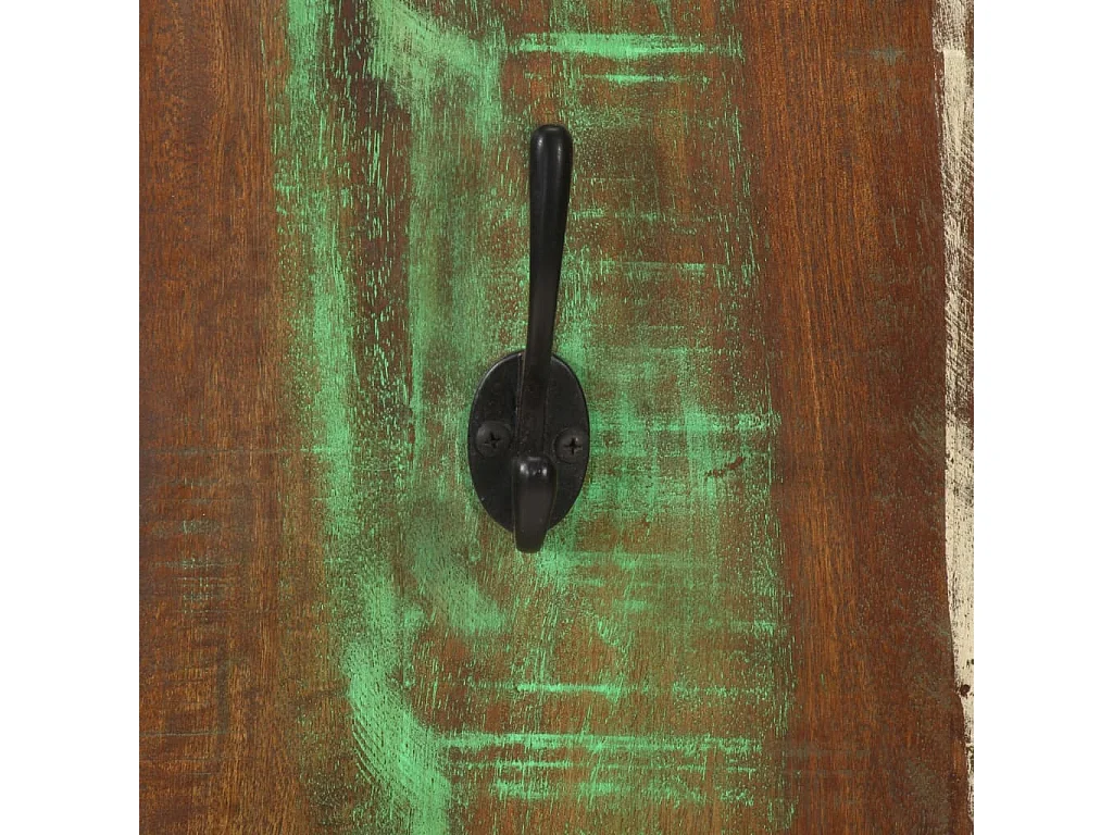 Folker  Porte-manteau mural 2pcs 36x3x110cm Bois massif de récupération