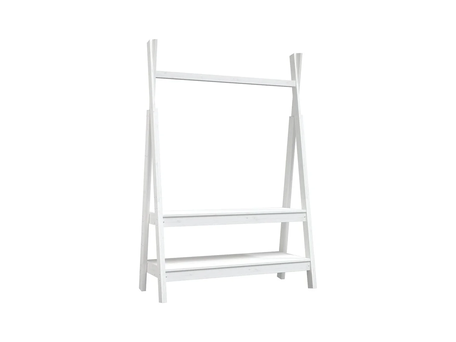 Rostir  Porte-vêtements Blanc 100x45,5x150 cm Bois de pin massif