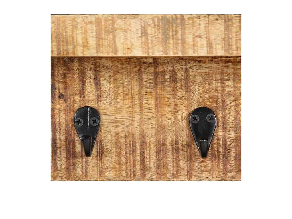 Garden Furniture -  Porte-manteau mural 60x15x20 cm Bois de manguier brut solide