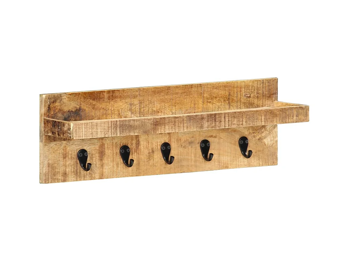 Garden Furniture -  Porte-manteau mural 60x15x20 cm Bois de manguier brut solide