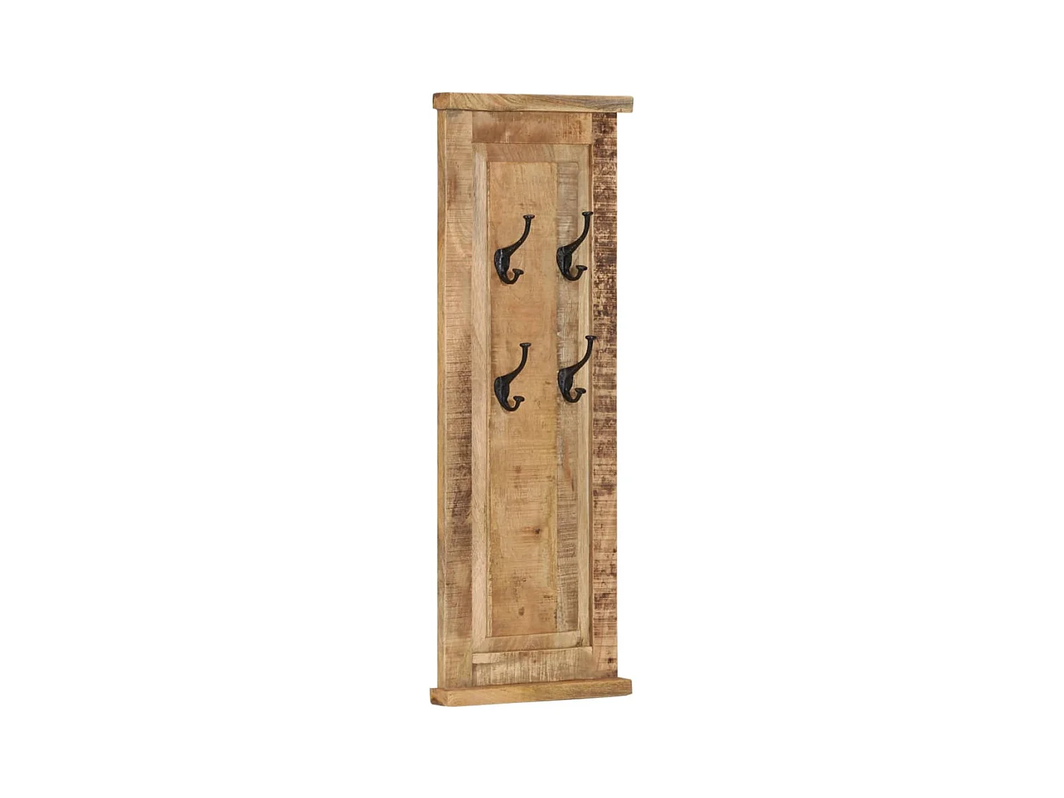 Mâcon  Porte-manteaux 2 pcs Bois massif de manguier 38x100 cm