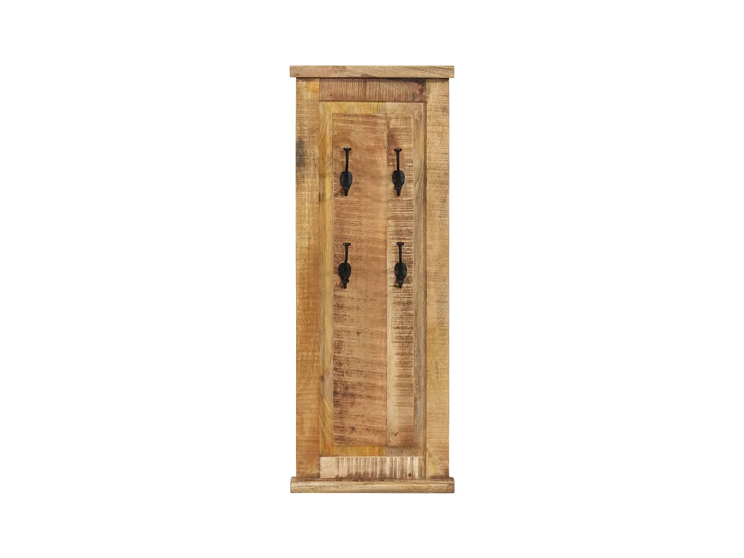 Mâcon  Porte-manteaux 2 pcs Bois massif de manguier 38x100 cm