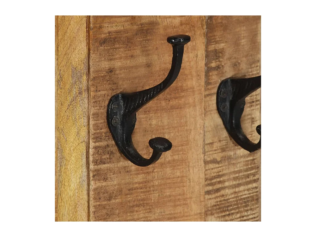 Mâcon  Porte-manteaux 2 pcs Bois massif de manguier 38x100 cm