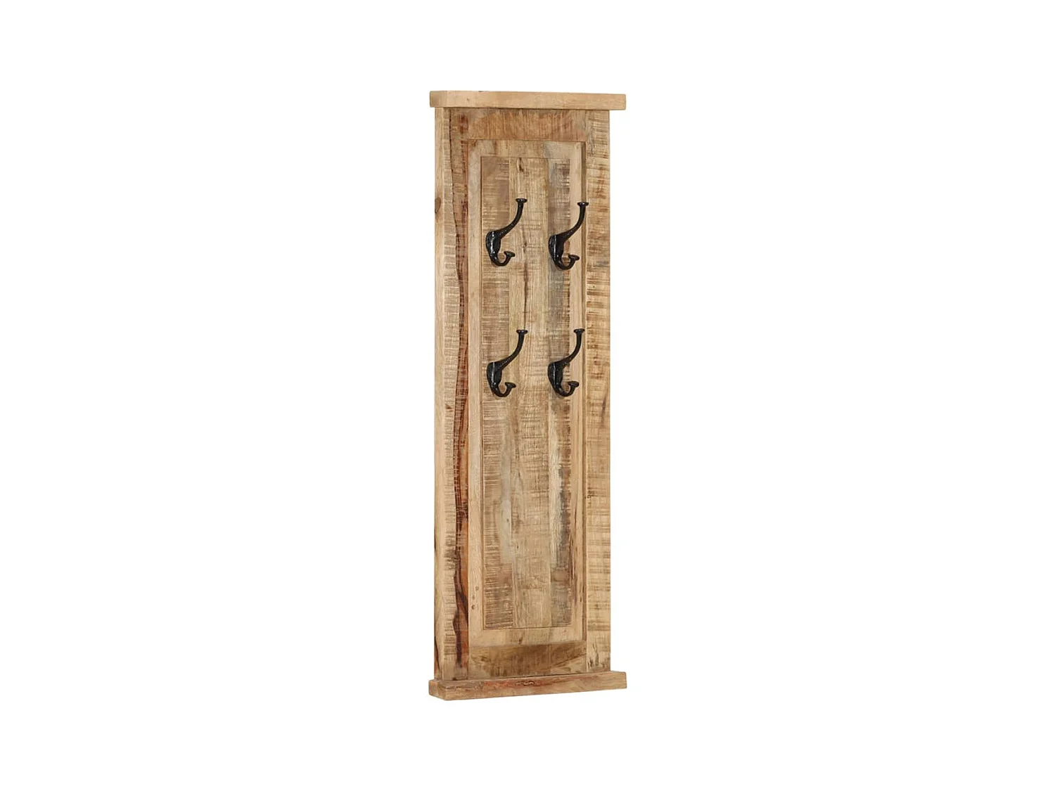 Mâcon  Porte-manteaux 2 pcs Bois massif de manguier 38x100 cm