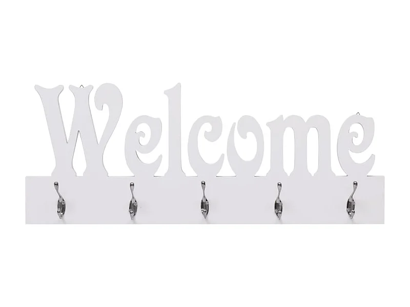 Kadri  Porte-manteau mural WELCOME Blanc 74x29,5 cm