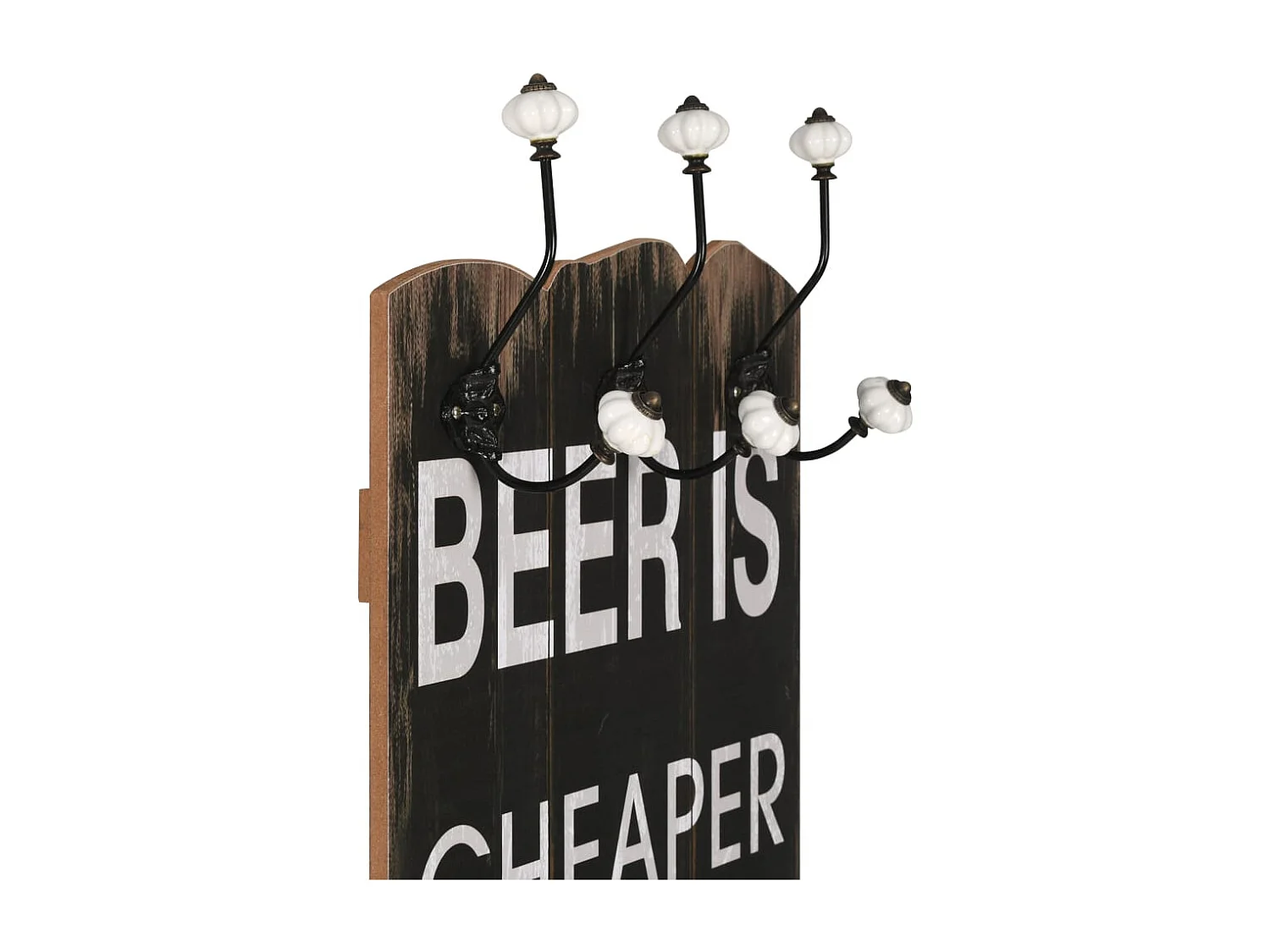 Borghild  Porte-manteau mural avec 6 crochets 120x40 cm