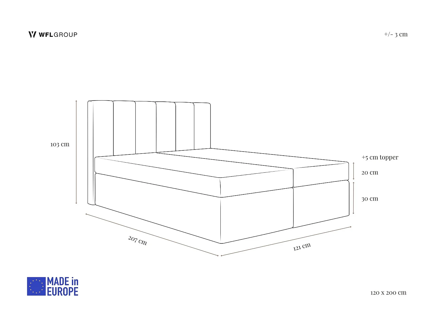 Boxspringbett 120x200 mit Bettkasten – Gepolstert Doppelbett mit 7-Zonen Taschenfederkern-Matratze, 5 cm Komfortschaum-Topper Inklusive – Samt Stoff Beige