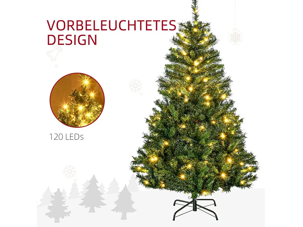Weihnachtsbaum, Christbaum künstlicher Weihnachtsbaum, Schmuck 95 cm x 95 cm x 150 cm, Grün