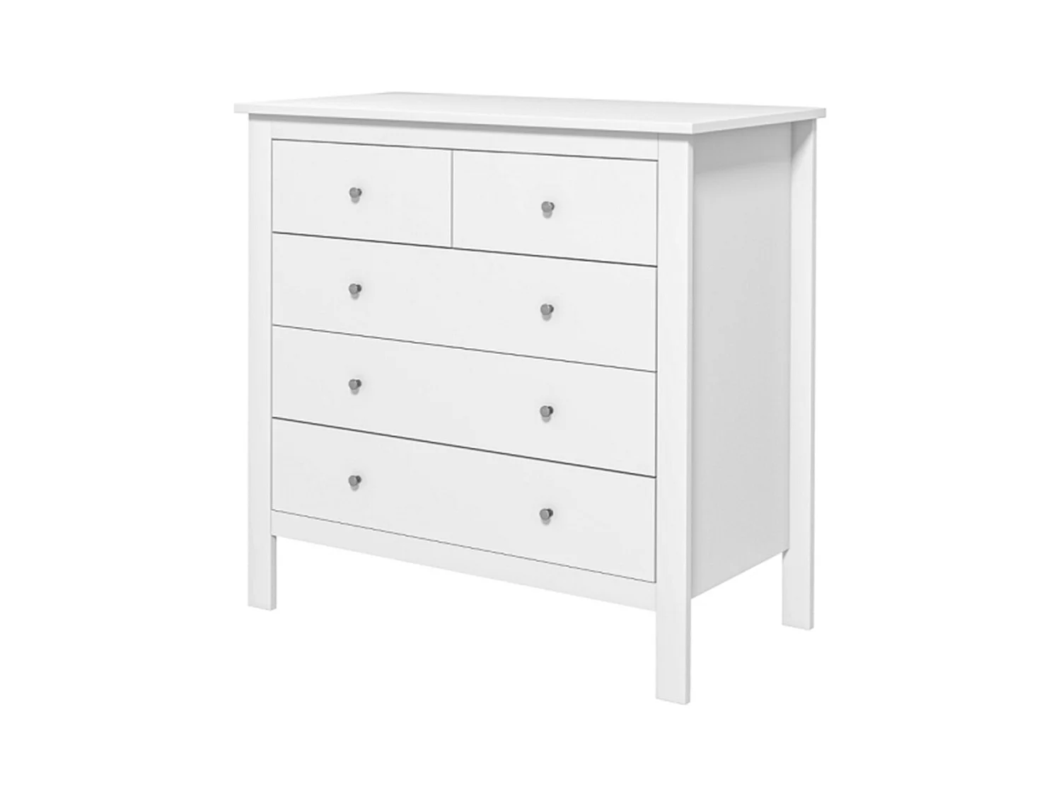 Kommode, Sideboard, Kommode leises Öffnen/Schließen,79 x 39,5 x 80,5 cm, Wohnzimmerunterschrank Weiß