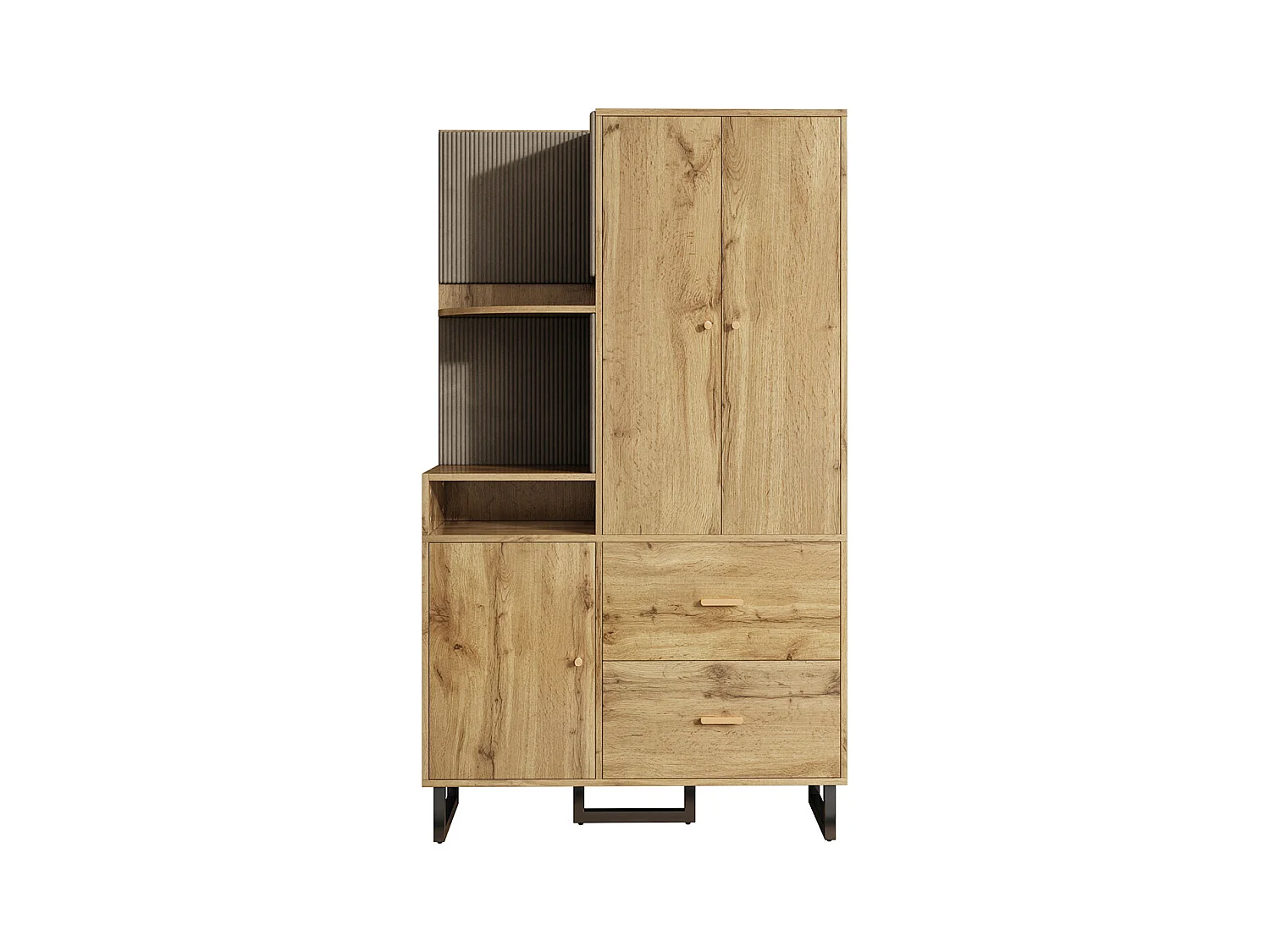 Flurgarderobe mit Gepolsterten Paneelen und Schuhschrank Kompaktgarderoben 110x186x38 cm