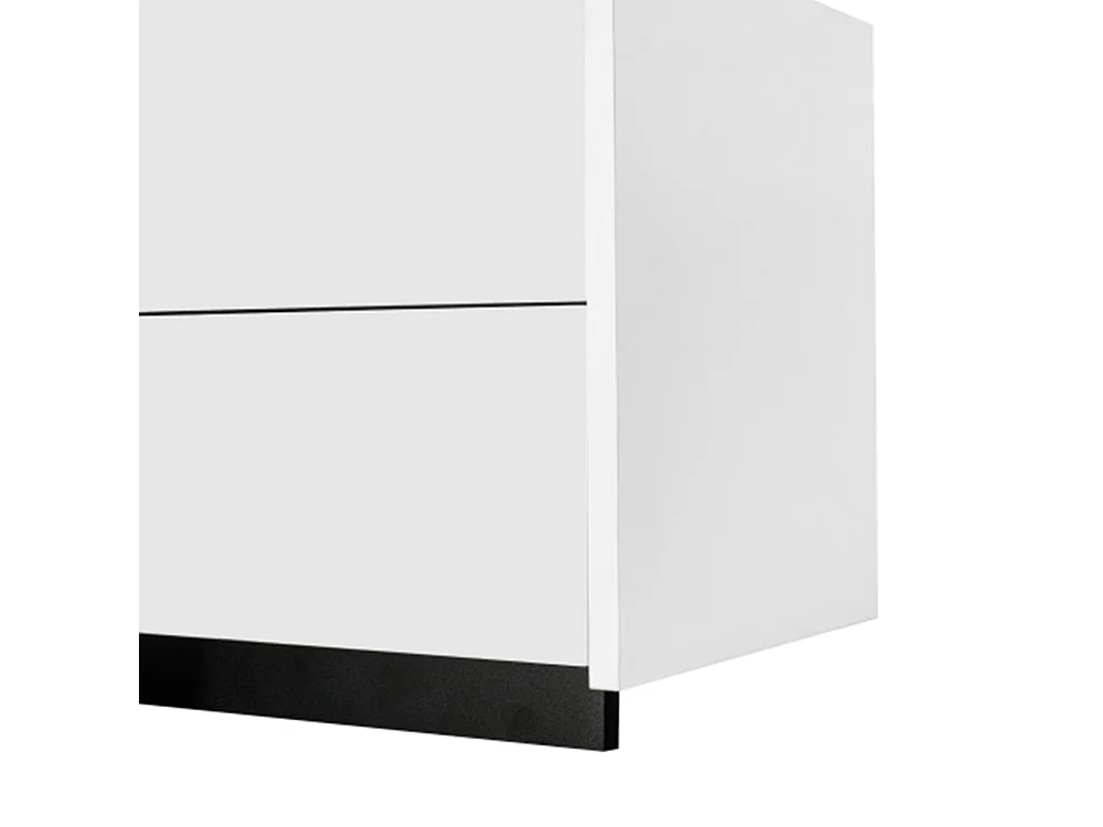 TV-Schrank, Lowboard,TV-Ständer Hochglanzschrank abgesetzte Tischbeine, mit schlichten Schranktüren und Schubladen