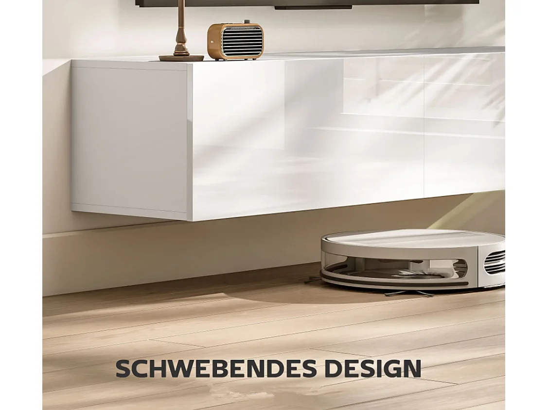 Wandmontierter TV-Schrank, schwebende TV-Kommode mit viel Ablagefläche und Stauraum TV-Ständer