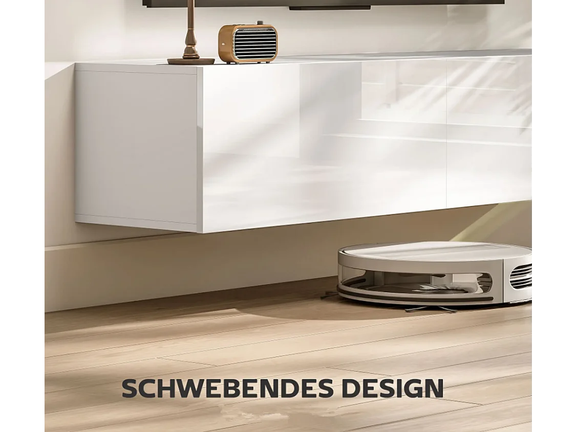 Wandmontierter TV-Schrank, schwebende TV-Kommode mit viel Ablagefläche und Stauraum TV-Ständer