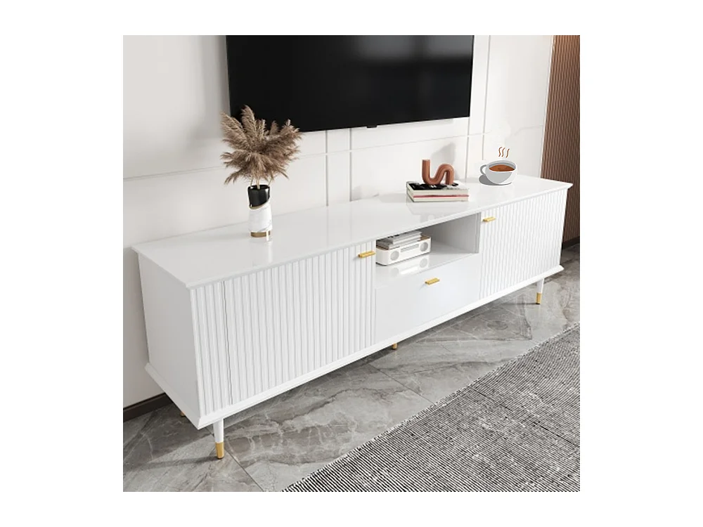 TV-Schrank mit Schubladen,Moderner TV-Ständer, Soft-Close-Scharniere Esszimmer