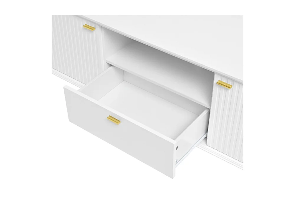 TV-Schrank mit Schubladen,Moderner TV-Ständer, Soft-Close-Scharniere Esszimmer