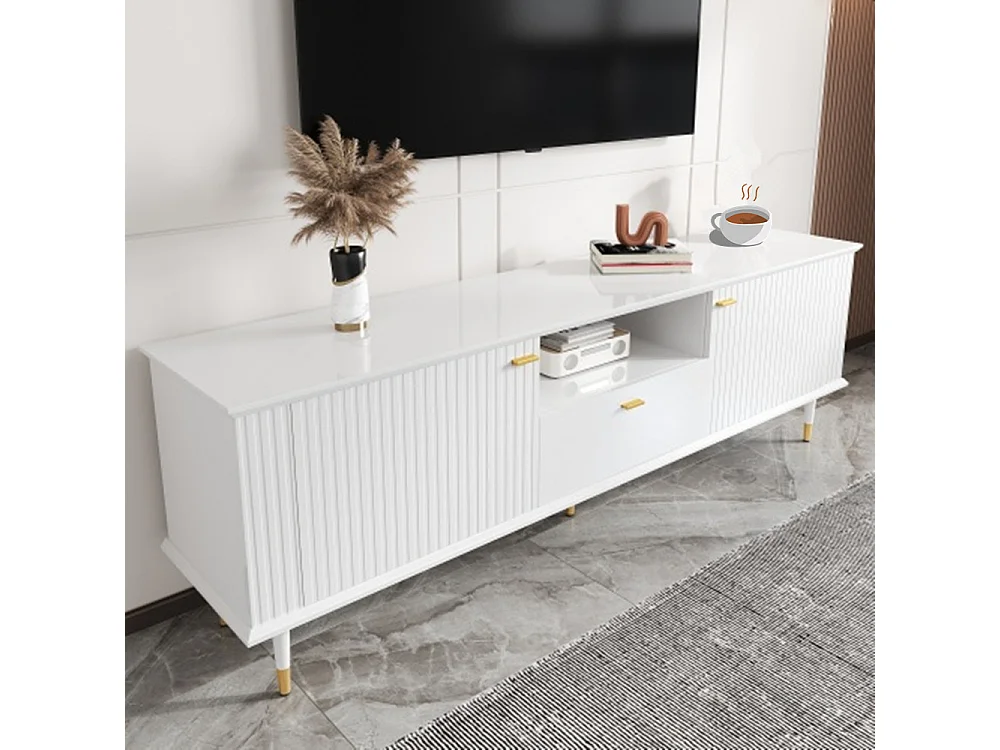 TV-Schrank mit Schubladen,Moderner TV-Ständer, Soft-Close-Scharniere Esszimmer