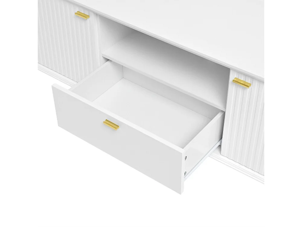 TV-Schrank mit Schubladen,Moderner TV-Ständer, Soft-Close-Scharniere Esszimmer