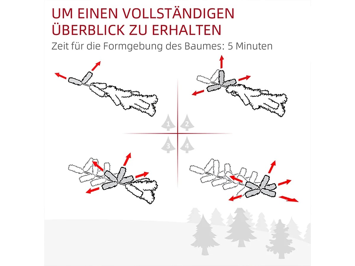 Weihnachtsbaum mit LED-Beleuchtung und Tannenzapfen ＆ Rote Beeren Künstlichen Weihnachten Tannenbaum 60 cm Grün