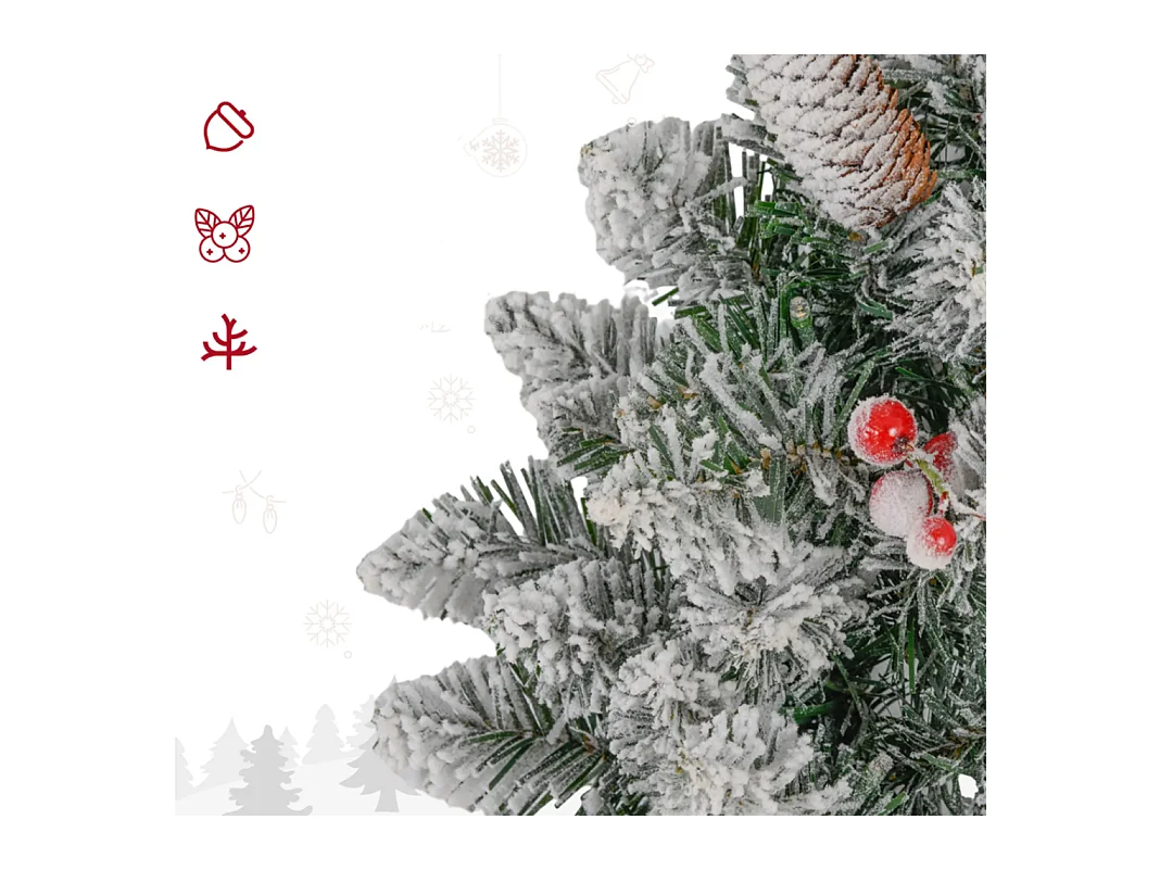 Weihnachtskranz mit LED-Beleuchtung,Dekorativer realistisches Aussehen, Ø60 x 10 cm