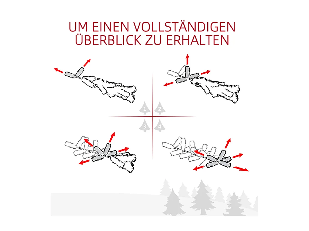 Weihnachtskranz mit LED-Beleuchtung,Dekorativer realistisches Aussehen, Ø60 x 10 cm