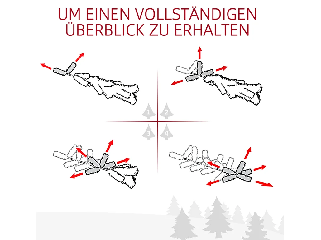 Weihnachtskranz mit LED-Beleuchtung,Dekorativer realistisches Aussehen, Ø60 x 10 cm
