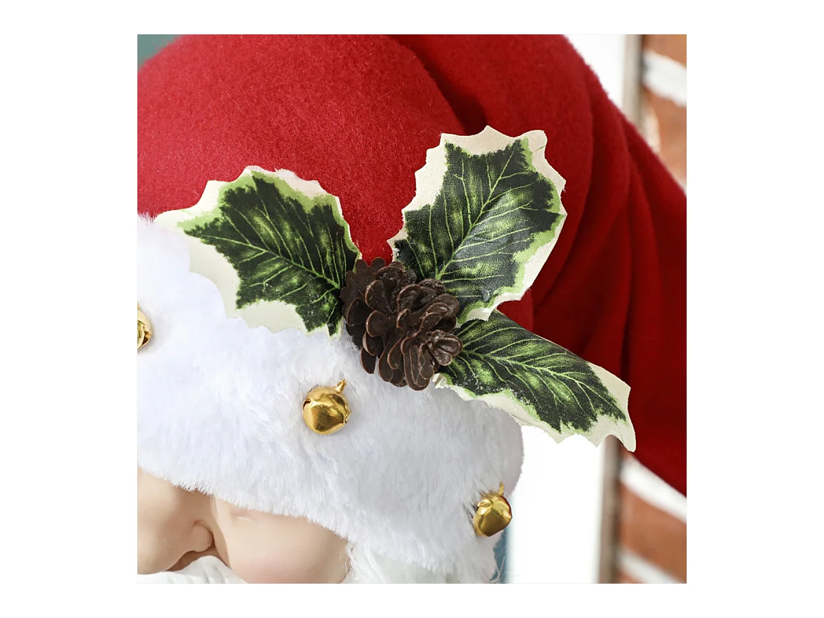 Weihnachtsmannfigur mit Geräuschsensor Lachen & Musik Beweglich 140 cm Rot