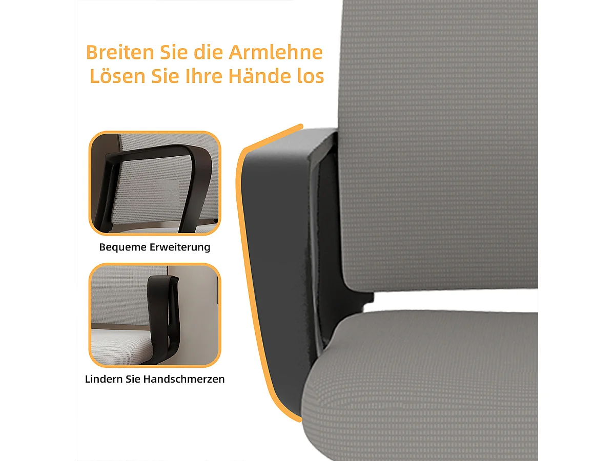 Arbeitsstuhl mit Metallgestell Weich und Bequem Bürostuhl Loungesessel Relaxsessel