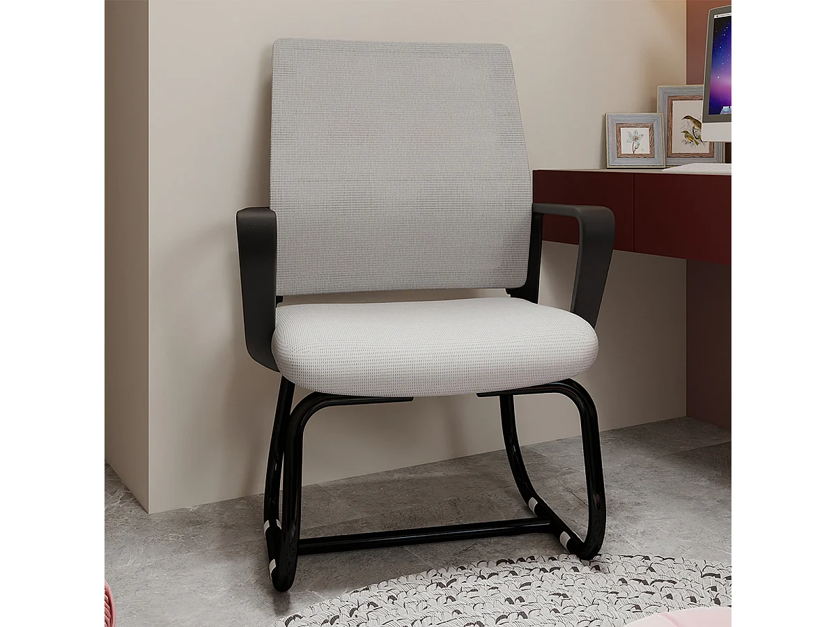 Arbeitsstuhl mit Metallgestell Weich und Bequem Bürostuhl Loungesessel Relaxsessel