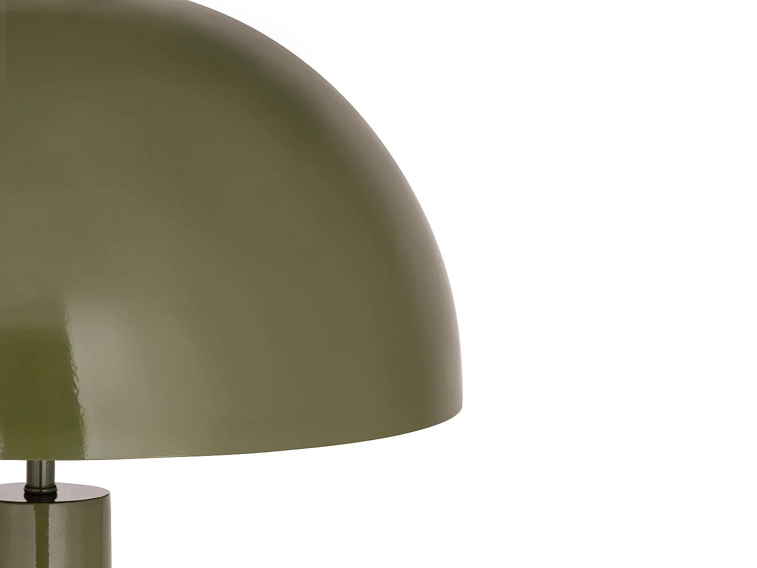 Lampadaire champignon en métal - D. 45 x H. 147 cm - Kaki brillant - ELDON