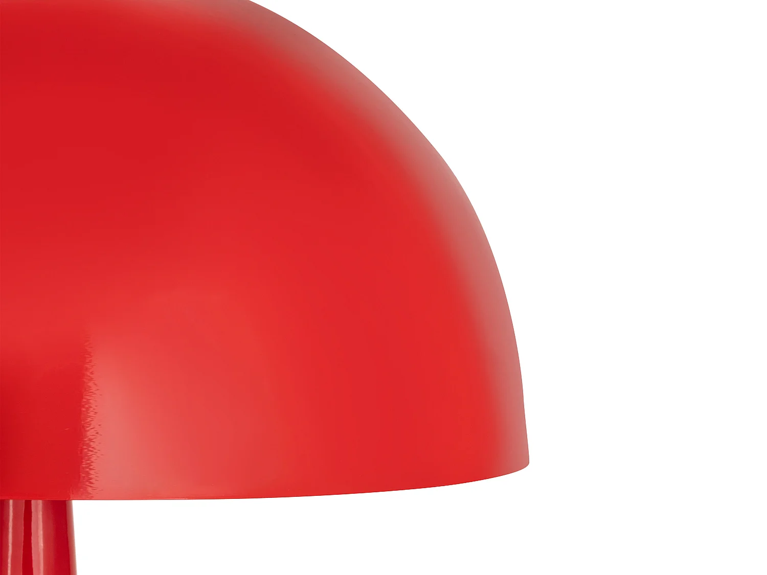 Lámpara de pie tipo seta metálica - D. 50 x Alt.147 cm - Rojo brillante - RANDALL