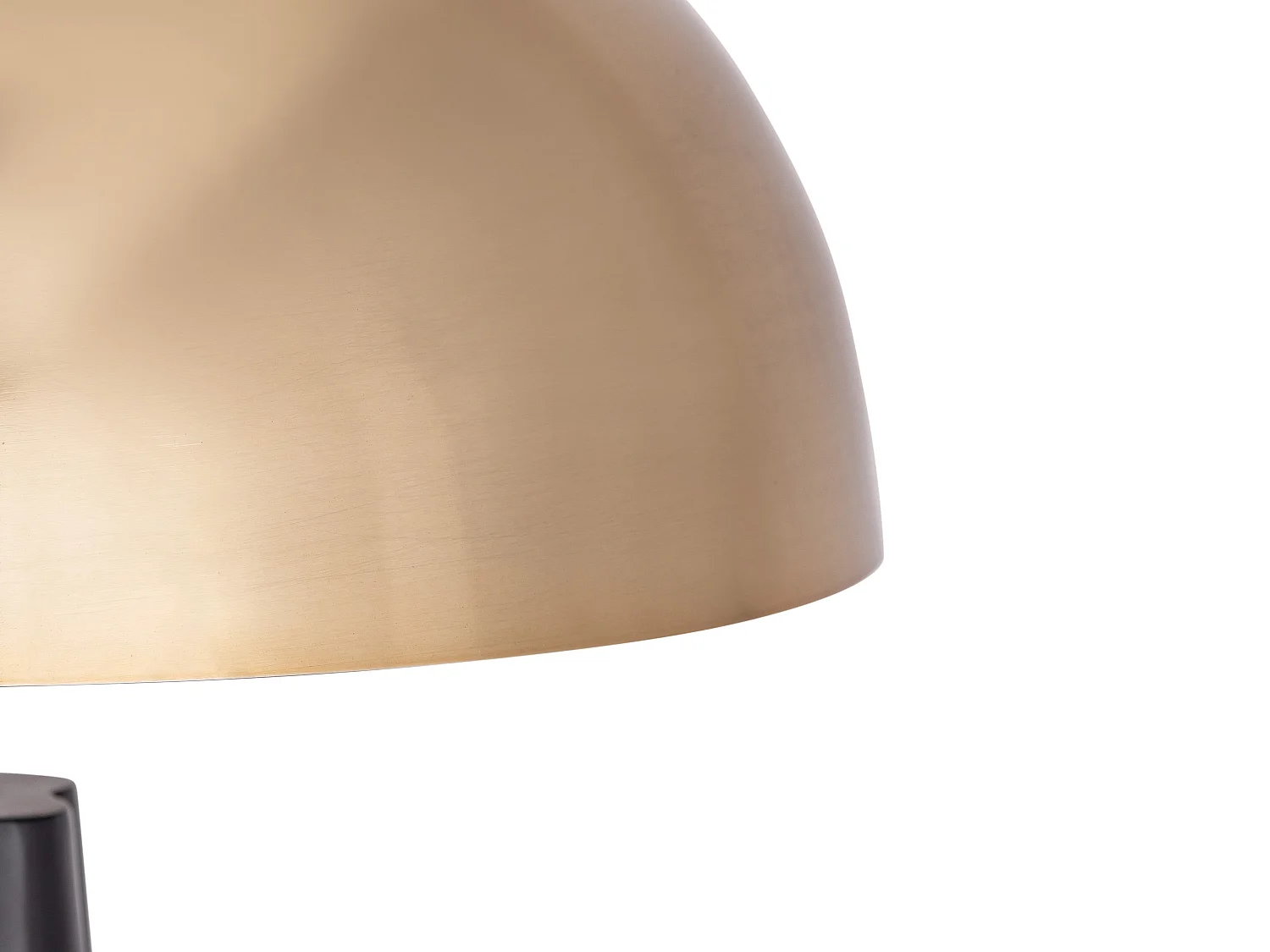 Lampe à poser champignon en métal - D. 31 x H.42 cm - Doré et noir - RANDALL