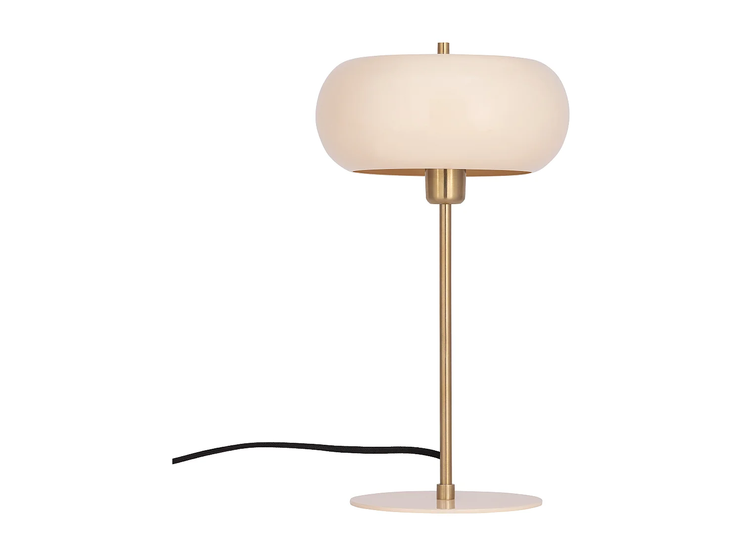 Lampe à poser en métal - D. 26 x H.50 cm - Doré et crème - KERRY