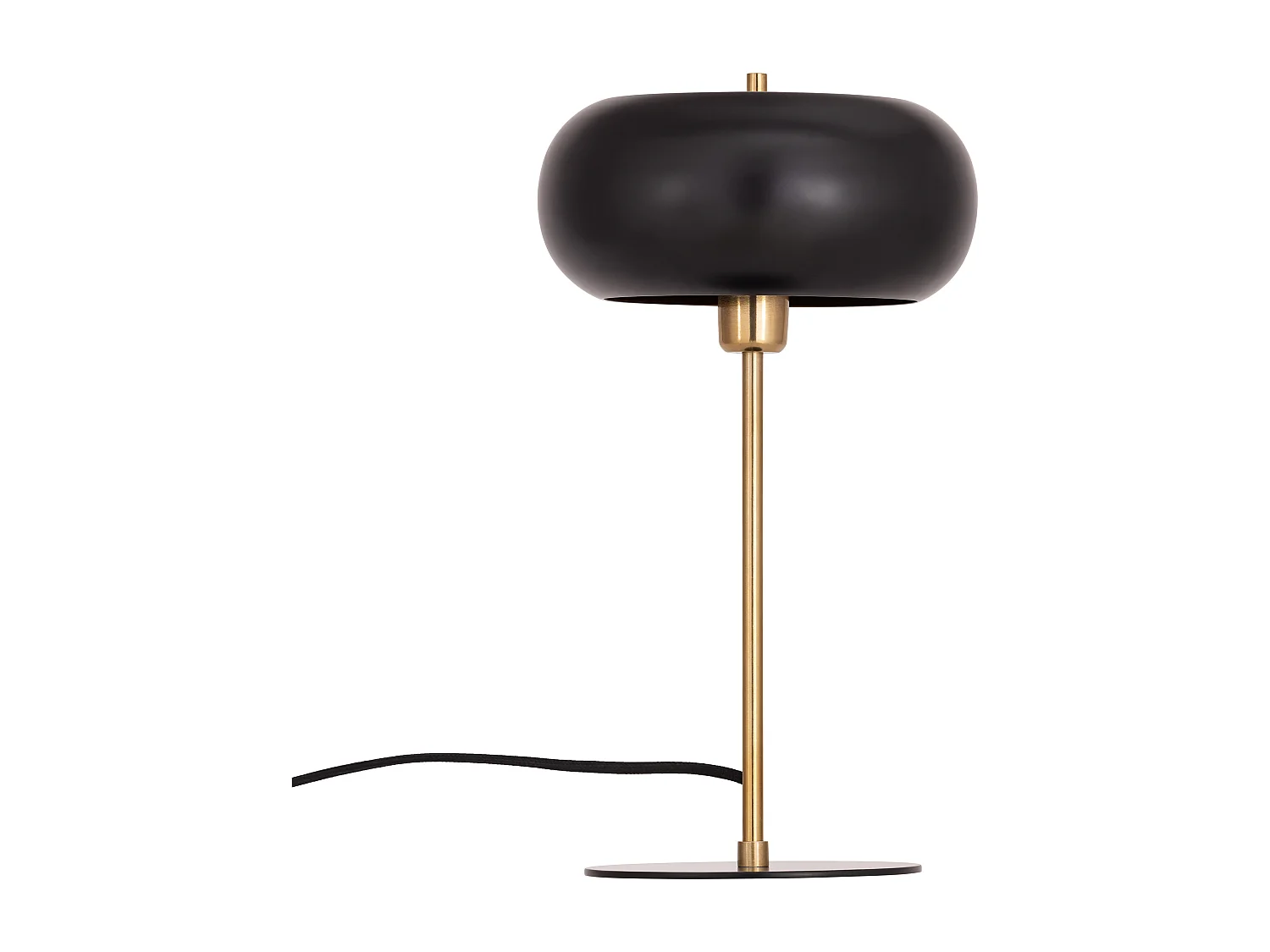 Lampe à poser en métal - D. 26 x H.50 cm - Doré et noir - KERRY