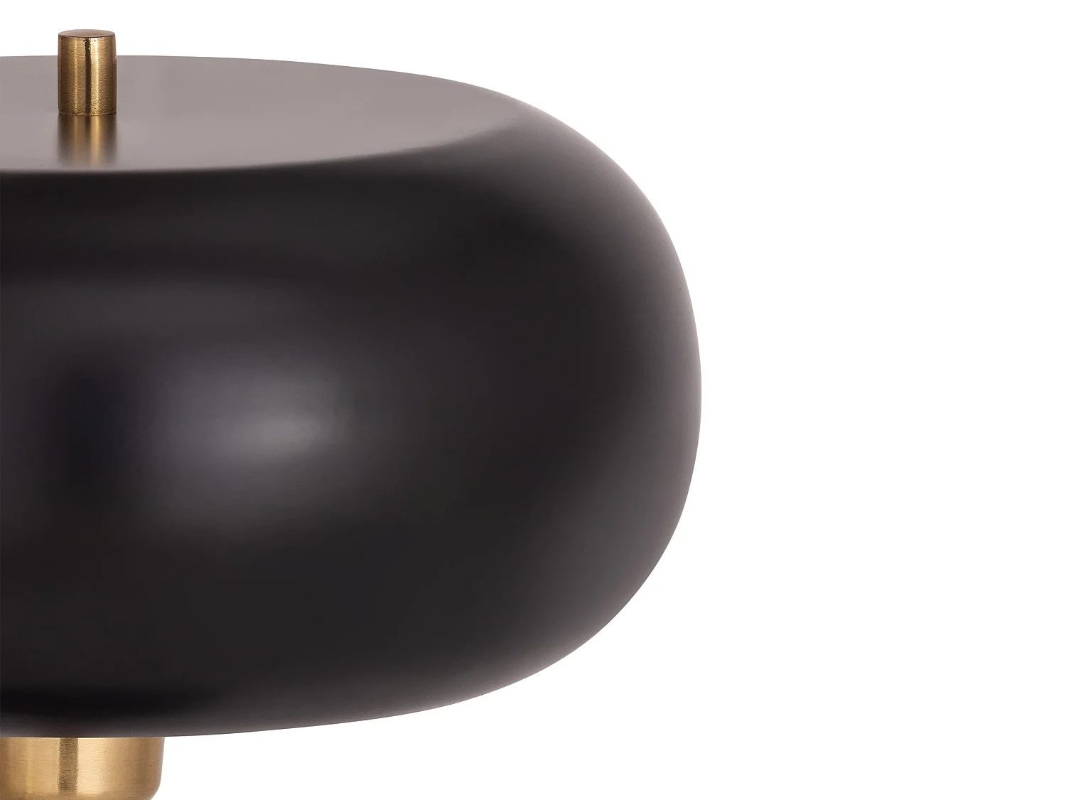 Lampe à poser en métal - D. 26 x H.50 cm - Doré et noir - KERRY