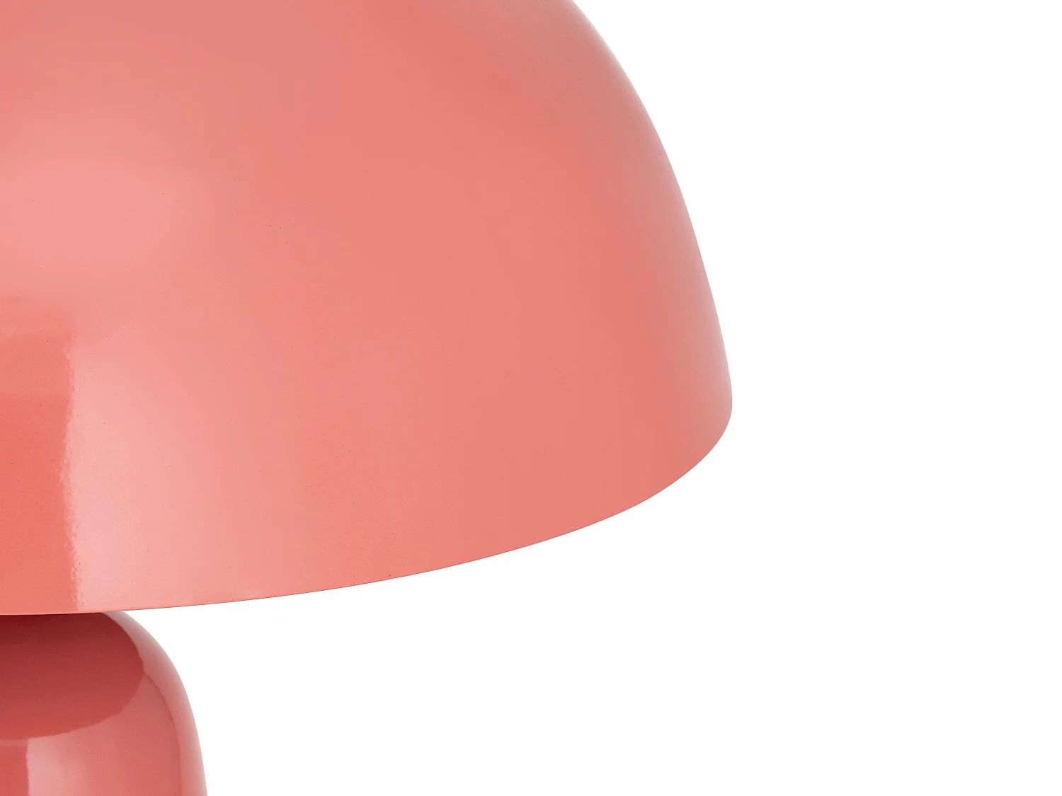 Lámpara de mesa tipo seta de metal - D. 39 x Alt.52 cm - Rosa brillante - LARKIN