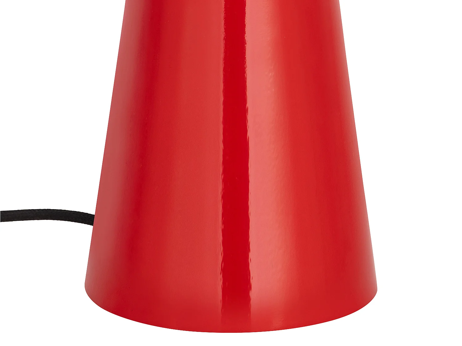 Lámpara de mesa tipo seta de metal - D. 39 x Alt. 52 cm - Rojo brillante - LARKIN