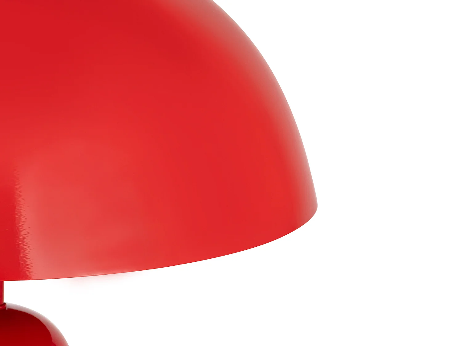 Lámpara de mesa tipo seta de metal - D. 39 x Alt. 52 cm - Rojo brillante - LARKIN