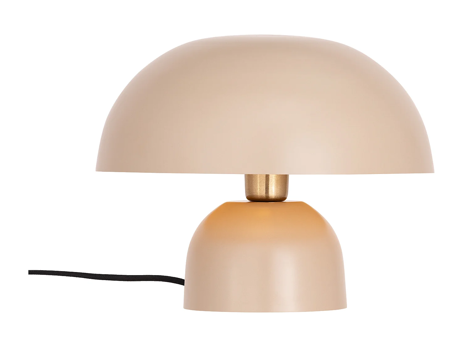 Lampe à poser champignon en métal - D. 31 x H.25 cm - Beige - SIDNEY