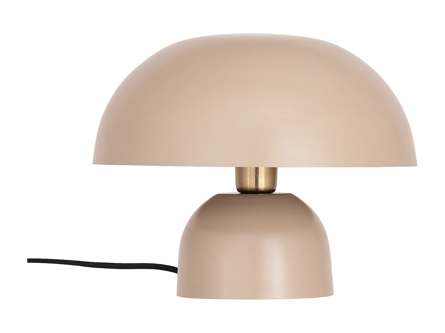 Lampe à poser champignon en métal - D. 31 x H.25 cm - Beige - SIDNEY