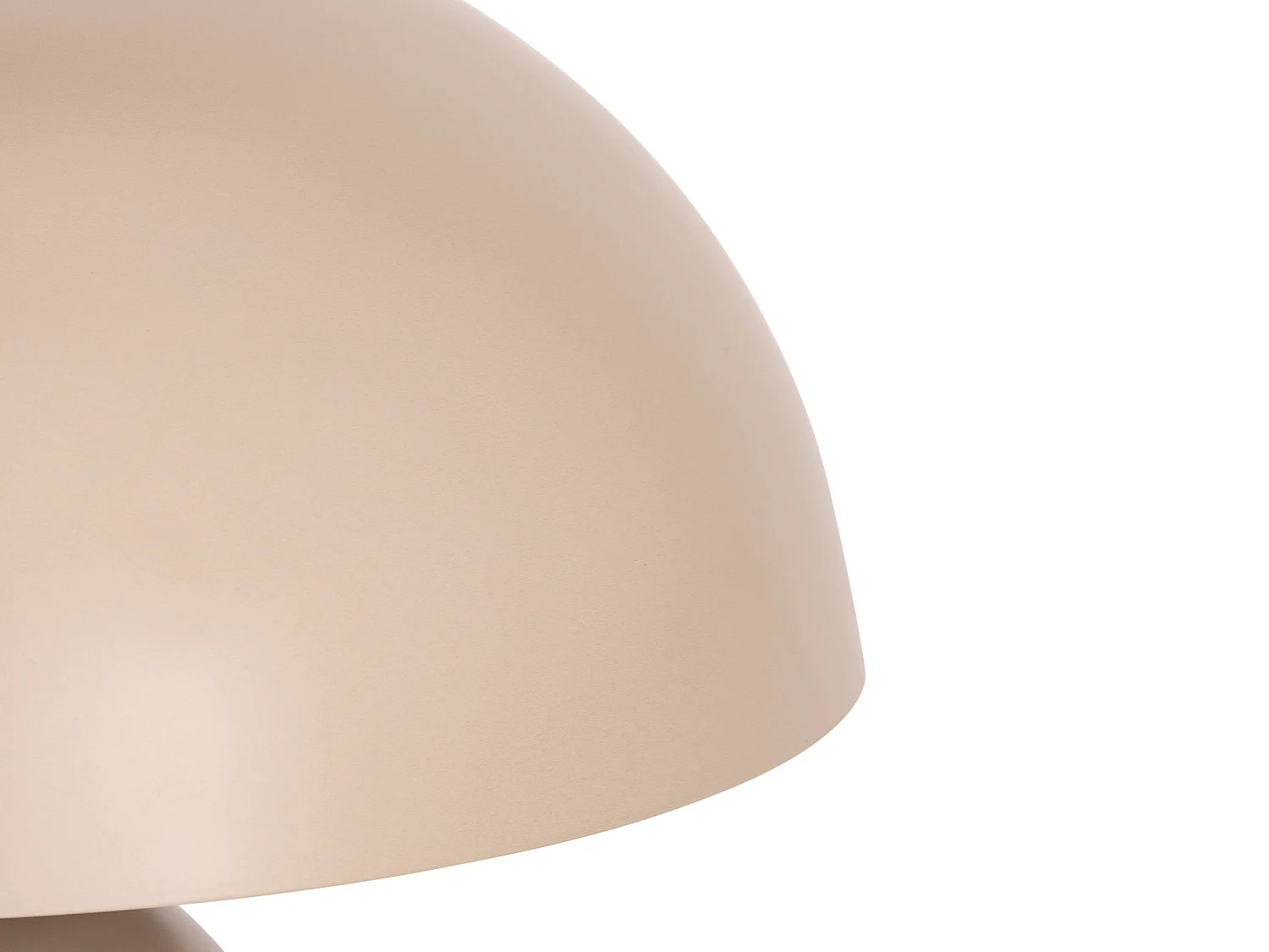 Lampe à poser champignon en métal - D. 31 x H.25 cm - Beige - SIDNEY