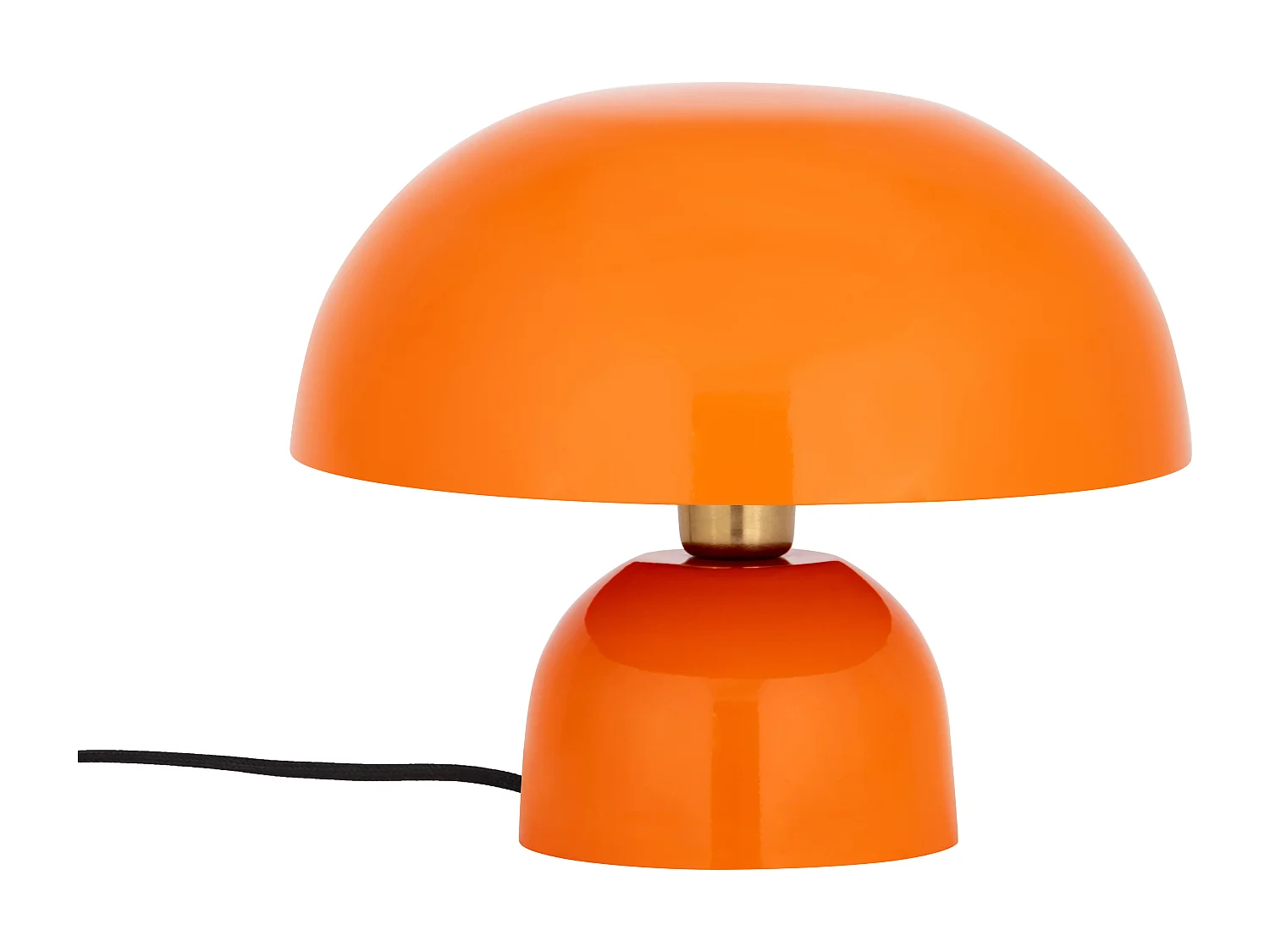 Lampe à poser champignon en métal - D. 31 x H.25 cm - Orange - SIDNEY