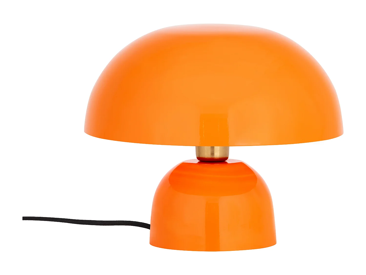 Lampe à poser champignon en métal - D. 31 x H.25 cm - Orange - SIDNEY